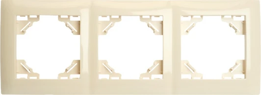 49668 Рамка на 3 поста (слоновая кость) Stekker Эрна Элегант 49668