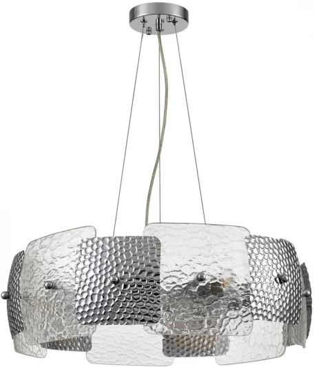 6588/6 Подвесной светильник Lumion Liberti 6588/6 хром/тонированное стекло, металл/стекло E14 6*40W 220V (на тросе, круглые)