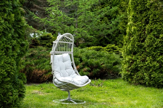 YSRS240700 "Севилья" кресло-кокон из искусственного ротанга, цвет светло-серый 4SIS YSRS240700