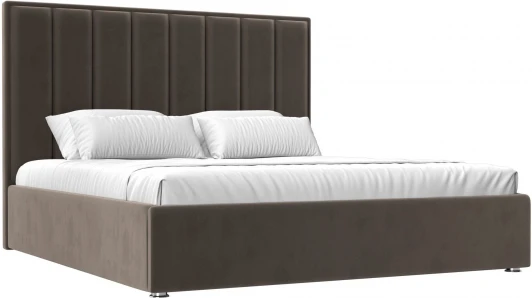 120580 Кровать интерьерная Афродита 180 (Коричневый/Велюр) Лига Диванов арт.120580