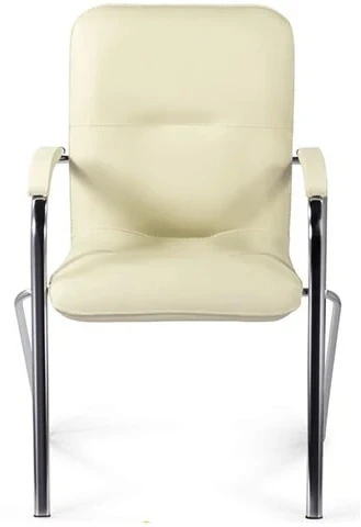 НФ-00000281 Кресло King Style модель "Самба КС 1" арт.РМК 000,457, кож зам крем локти дерево светлое