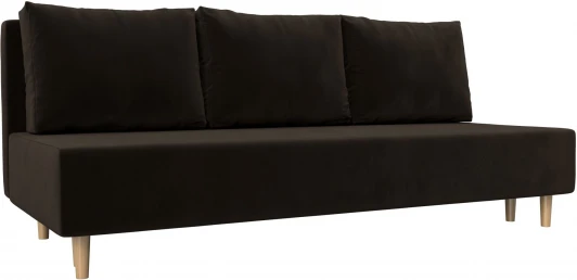 121079 Диван прямой Лига-033 (Коричневый/Микровельвет) Лига Диванов арт.121079