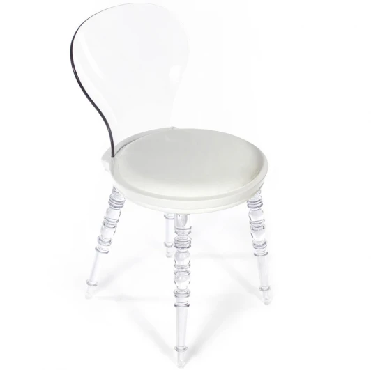 FR 0057 Стул Babel чёрный с прозрачными ножками