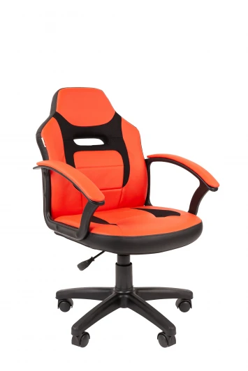CHAIRMAN KIDS 110 черный пластик Кресло Chairman Kids 110 Россия экопремиум черный/красный