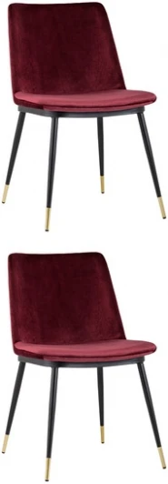 УТ000037474 Стул Мелисса велюр бордовый 2 шт Stool Group (арт.УТ000037474)