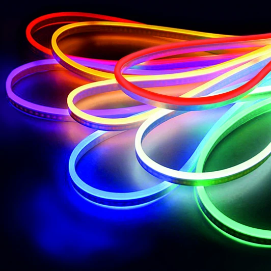Гибкий неон LS001 220V RGB 12W 48Led 5050 IP67 односторонний , 50 м Светодиодный гибкий неон влагозащищенный Elektrostandard, 12W, DC220V, IP67, полноцветный (RGB), 1 метр