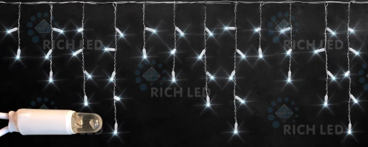 RL-i3*0.5-CB/W Гирлянда светодиодная Бахрома белая 220B, 112 LED, провод черный, IP65 RL-i3*0.5-CB/W Rich LED
