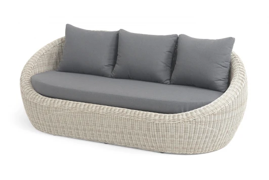 YH-C3093W beige "Барселона" диван из искусственного ротанга трехместный, цвет бежевый 4SIS УТ-00012492