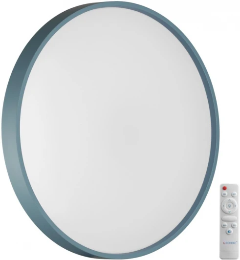 7745/EL Настенно-потолочный светильник светодиодный Sonex Mavic 7745/EL COLOR SN пластик/белый/синий LED 70Вт 3000-6000К D480 IP43 пульт ДУ (220V, круглые)