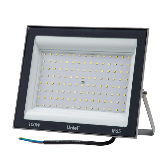 ULF-F23-100W/6500K IP65 160-240V GREY Прожектор уличный светодиодный 6500K серый Uniel ULF-F23-100W/6500K IP65 160-240V GREY