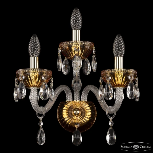 5417B/2+1/165 G Amber/M-1G Бра Bohemia 5417 5417B/2+1/165 G Amber/M-1G