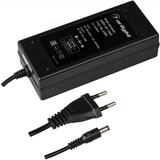 022062 Блок питания ARDV-60-12AD (12V, 5A, 60W) (Адаптер) 022062 Arlight ARDV