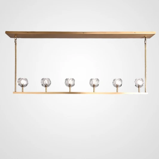 40,1222 Подвесной светильник Rh Boule De Cristal Linear Chandelier 6 Bronze ImperiumLoft 40,1222 (220V)