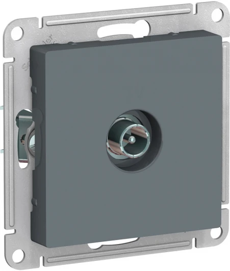 ATN000791 ТВ-розетка встраиваемая проходная (грифель) Systeme Electric AtlasDesign ATN000791