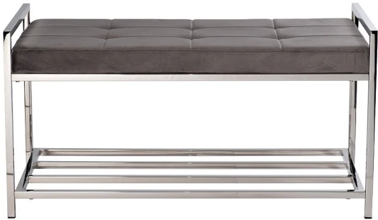 47ED-008BAN-SER Банкетка Garda Decor 47ED-008BAN-SER (Хром/Серый)