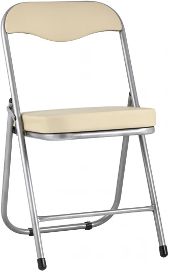 УТ000008057 Стул складной Stool Group ДЖОН металлик, кремовый УТ000008057