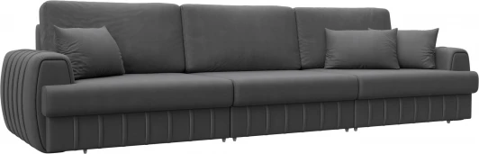 129256 Диван прямой Лига-057 НПБ Лонг Лига Диванов (Замша) арт.129256