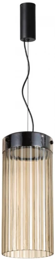 5047/10L Подвесной светильник Odeon Light Pillari 5047/10L черный/светл.янтарный/металл/стекло LED 10W 4000К 1237Лм