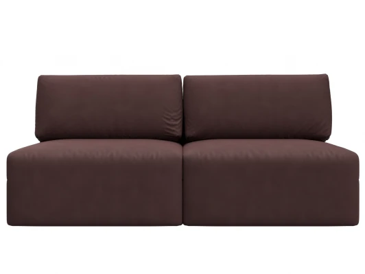 129465 Диван прямой модульный Лига-060 НПБ (ЛДСП,Брус,Фанера/Пластик/Замша/Бордовый) Лига Диванов 129465