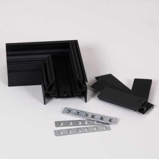 RL 06301 corner connector BK Коннектор угловой для магнитного шинопровода для натяжного потолка Reluce RL 06301 corner connector BK