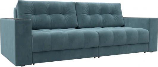 128388 Диван прямой с декором Лига-049 НПБ Лига Диванов (Велюр) арт.128388