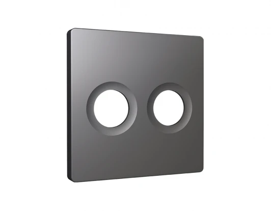 AP6633 Лицевая панель для двойной ТВ-розетки (антрацит серый) Ambrella Volt QUANT AP6633
