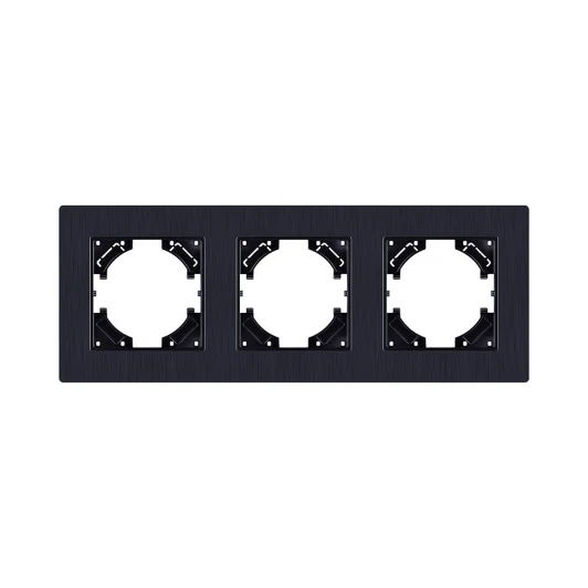 EP3BK Рамка 3-постовая черный Kollinger Eleganz Plex EP3BK