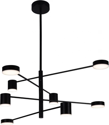 07650-8D,19(4000K) Потолочная люстра ярусная на штанге диммируемая Kink Light Мекли 07650-8D,19(4000K) черный Led 4*12w+4*16w с пультом ДУ (220V)