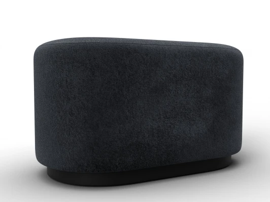 132381 Пуф 007 (ДСП,Фанера/Пластик/Велюр/Темно-серый) Лига Диванов 132381