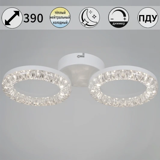 09847-0.3-02A WH Потолочная люстра светодиодная с регулировкой цветовой температуры, яркости и ночным режимом Reluce 09847-0.3-02A WH