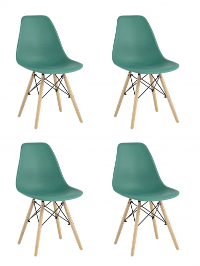 УТ000037609 Стул Eames Style DSW серо-зеленый x4 (разборный каркас) Stool Group арт.УТ000037609