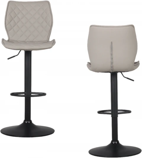 УТ000039936 Стул барный Dome экокожа серый 2 шт Stool Group арт.УТ000039936