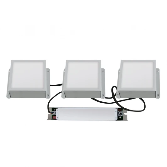 ULP-1010-20W/4000K IP54 GRILYATO OPAL WHITE KIT03 Светильники светодиодные потолочные встраиваемые, комплект из 3 штук, 4000K, для ячеек 100x100мм в комплекте с и/п Uniel Grilyato Opal ULP-1010-20W/4000K IP54 GRILYATO OPAL WHITE KIT03