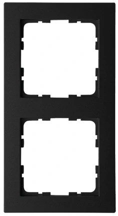 G1002PB Рамка на 2 поста (черный матовый) Jasmart G-Classic G1002PB