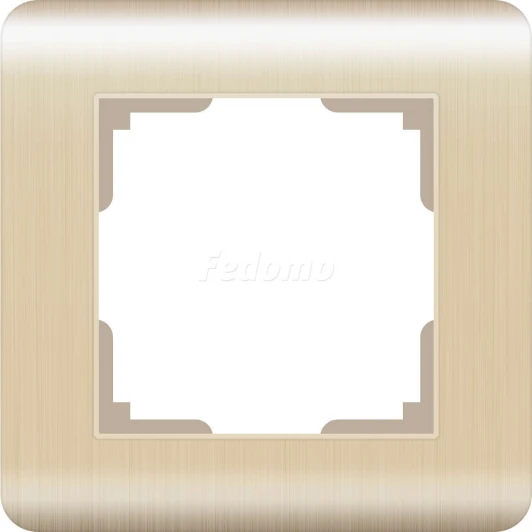 WL12-Frame-01 Рамка на 1 пост Werkel Stream, шампань