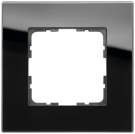 G1001GB Рамка на 1 пост (черный) Jasmart G-Glass G1001GB