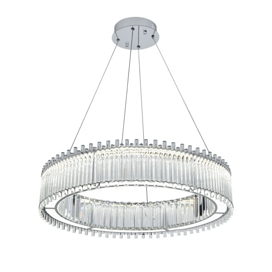 V000195L Подвесной светильник светодиодный с пультом (12056/A/1P Chrome) Indigo Grado V000195L (регулировка яркости, 220V, на тросе, круглые)