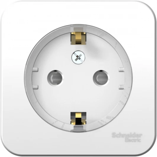 BLNRA111111 Розетка накладная с заземлением и шторками (белый) Systeme Electric Blanca BLNRA111111
