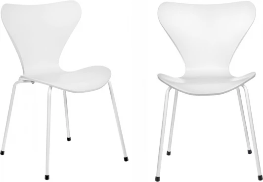 FR 0819P Комплект из 2-х стульев Bradex Home Seven Style белый с белыми ножками (FR 0819P)