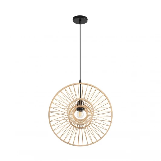 8383/1 Подвесной светильник Lumion Chakra 8383/1 черный/бежевый, металл/бамбук E27 40W 220V