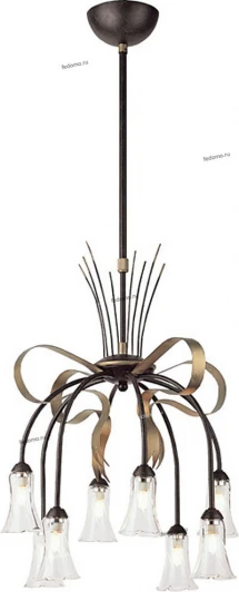 PX-0188/8 gold with clear red Потолочная люстра N-Light PX-0188 PX-0188/8 gold with clear red