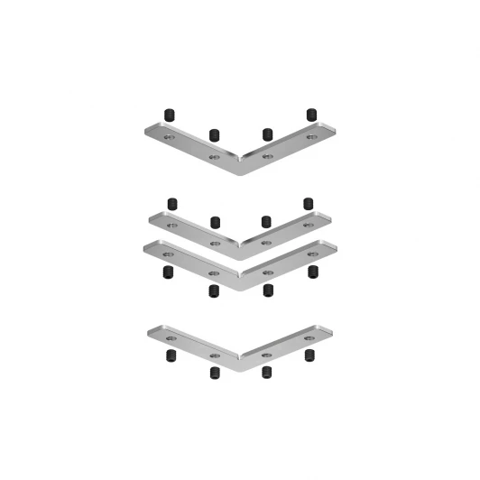 TR2019-AL Комплект угловых соединителей трека Denkirs Smart Slott TR2019-AL, алюминий TR2019-AL