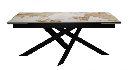 00-00081101 Стол DikLine EKX180, Керамика PANDORA глянец, опоры черные арт.00-00081101