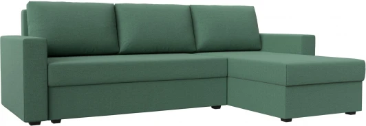 121141 Диван угловой Траумберг Лайт правый угол (Зеленый/Рогожка) Лига Диванов арт.121141