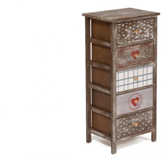 11492 Тумба с 5 ящиками Secret De Maison CHRISTMAS 5 ( mod. HX16-011NS ) brown (коричневый) (дерево павловния, мдф)