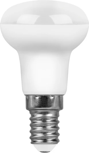 25518 Лампочка светодиодная груша белая колба E14 5 Вт 6400K холодное белое свечение Feron 25518
