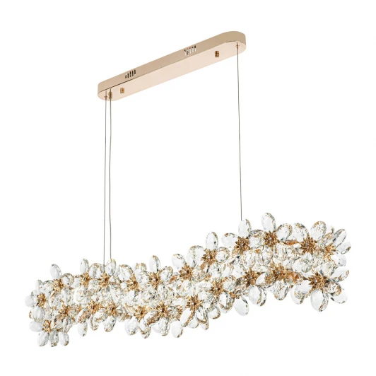 ML.9520.1200 GD Подвесная люстра светодиодная хрустальная с пультом Modelux ML.9520.1200 GD