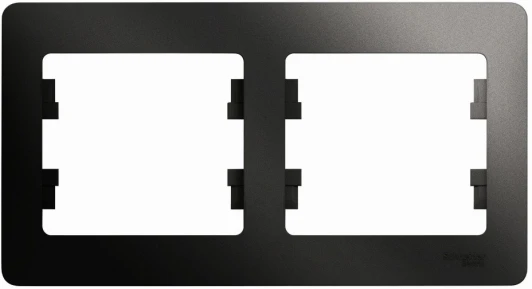 GSL000702 Рамка на 2 поста (антрацит) Systeme Electric Glossa GSL000702