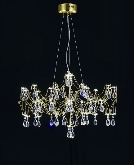 MR2652-57P-50AD Подвесная люстра светодиодная с пультом и хрустальными подвесками Asfour MyFar Ileria MR2652-57P-50AD