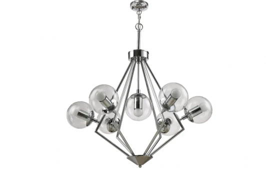 FABRICIO SP7 CHROME/TRANSPARENTE Подвесная люстра Crystal Lux Fabricio SP7 CHROME/TRANSPARENTE